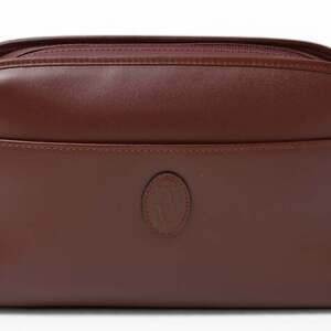 Cartier Must Line Clutch Bag, Men's Leather, Bordeaux